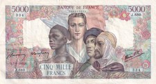 5000 Francs Empire Français -