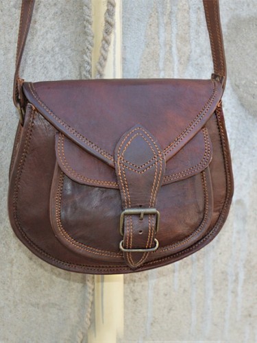 Sac cartable marron foncé - , en
