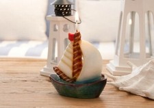Bougie Bateau 17 Cm En Cire De