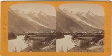 Originale Photo 19ème Stereo - FRANCE - Chamonix et le Mont-Blanc