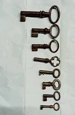 lot de 9 petites clés anciennes pour coffrets ,boites à bijoux, Petits Meubles