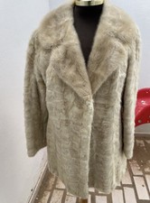 manteau fourrure vison blanc véritable taille S