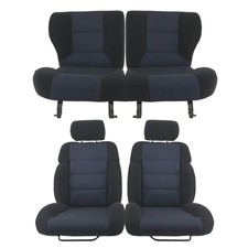 Sellerie garniture complète Peugeot 309 GTI Quartet bleu/côtelé noir CA0176+177