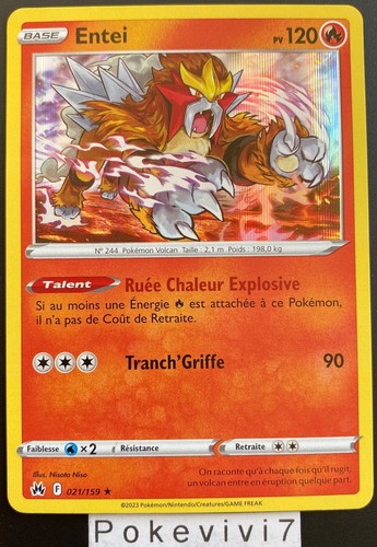 Carte pokemon entei 021 - entei, 021/159