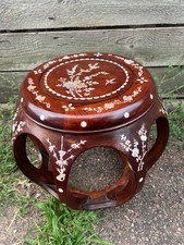 Tabouret chinois ajouré , décor nacré