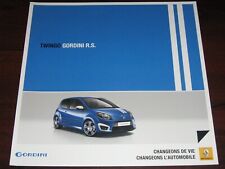 brochure dépliant 2010 RENAULT TWINGO GORDINI RS !!! _______ en français________