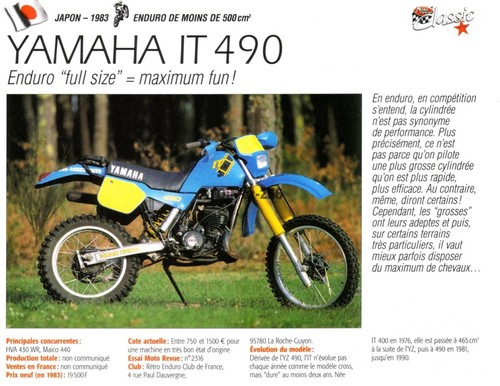 Fiche moto yamaha - yamaha, (