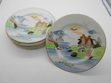 01 ) 16 Cm SERVICE DE 6 ASSIETTES A DESSERTS EN PORCELAINE DU JAPON KUTANI CHINA