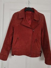 Blouson Croûte De Cuir Rouge