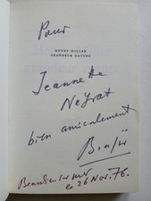 BRASSAÏ - Henry Miller Grandeur nature - EO Envoi Signé Photographies 1975 TBE