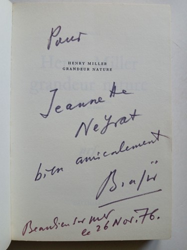 Brassaï henry miller - brassaÏ,