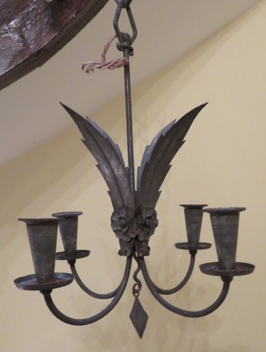 Lustre art deco fer forgé - lustre, en