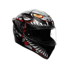 Casque AGV Intégral K1 S E2206 LYZARD Noir Mat/Gris/Rouge Taille XS