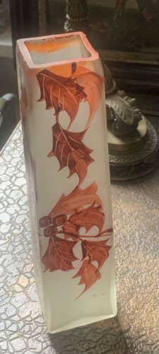 Vase verre satiné à - vase,