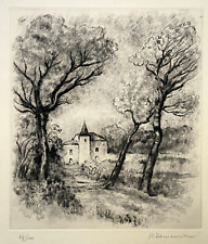 Le Manoir RENE DEMEURISSE Gravure 67/100 Estampe XX°