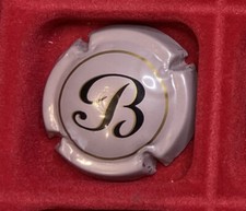 1 Plaque de muselet de champagne Barancourt Mauve B noir 15