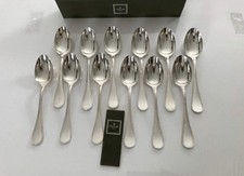 ENSEMBLE DE 12 CUILLERES À SOUPE EN METAL ARGENTE CHRISTOFLE PERLES