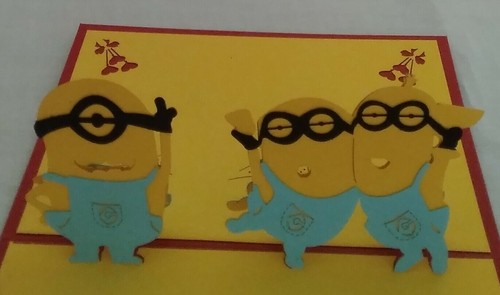 Carte voeux pop yellow - carte, de