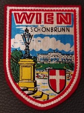 ÉCUSSON  ♣ WIEN ♣ SCHONBRUNN ♣ AUTRICHE ♣ Imprimé sur tissu ♣
