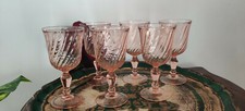 6 Verres à Vin rouge ,Verre Rose Pink manufacture française Arcoroc Luminarc