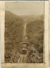 Montagne Chemin de fer Téléphérique Photo Vintage Citrate c1910