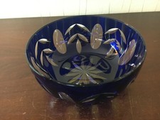 Coupe en cristal overlay bleu