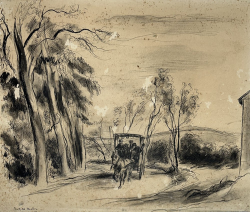 Fiacre dessin original - fiacre,