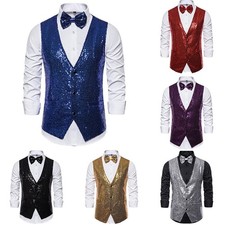 Gilet à encolure V bleu