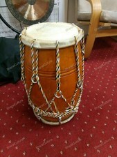 Corde Dholak Mangue Bois Indien Folk Traditionnel Musical Instrument Avec Étui