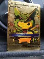 Pokemon Pikachu - HP 99780-  Gold Foil Fan Art Card  - English - Cosplay