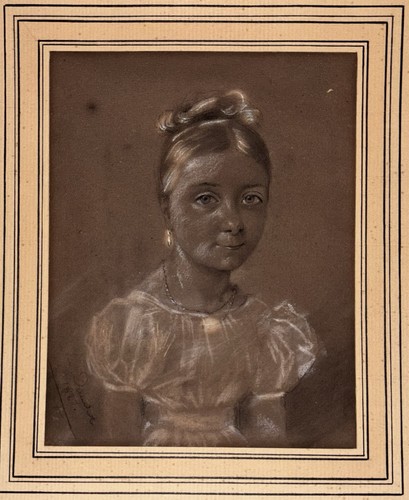 Dessin ancien portrait - dessin, enfant