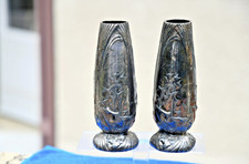 GALLIA – Christofle | Paire de Vases en métal argenté, époque Art nouveau ~ 1900