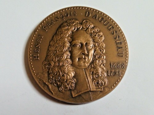 Medaille bronze aguesseau - bronze, d'aguesseau