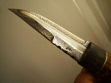 Collector's Swedish Puukko Knife + leather case Not Sharpened Yet  Exc. Cond. ++