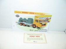 1 fiche + certif. DINKY TOYS