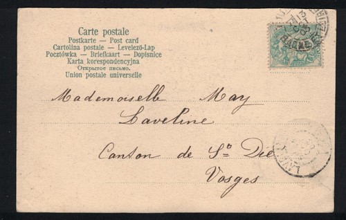 Carte postale 1903 - carte, ✉️