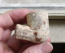 1860s DUG CLAY ELBOW PIPE