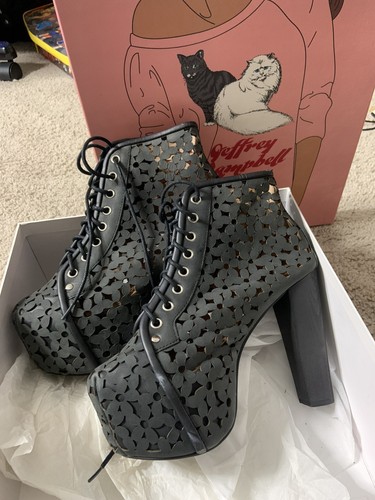 Jeffery campbell black - jeffery, leather