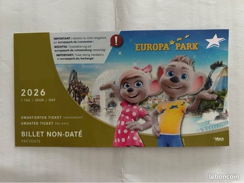 Billets journée europa park - europa,