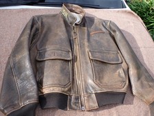 blouson vol pilote cuir AVIREX