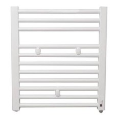 Sèche serviette salle de bain eau chaude FINIMETAL Tahiti 257 W blanc 55 x 50 C