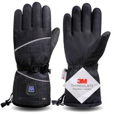 Gants Chauffants Électriques Imperméables Moto Vélo Ski Extérieur Hiver Coton