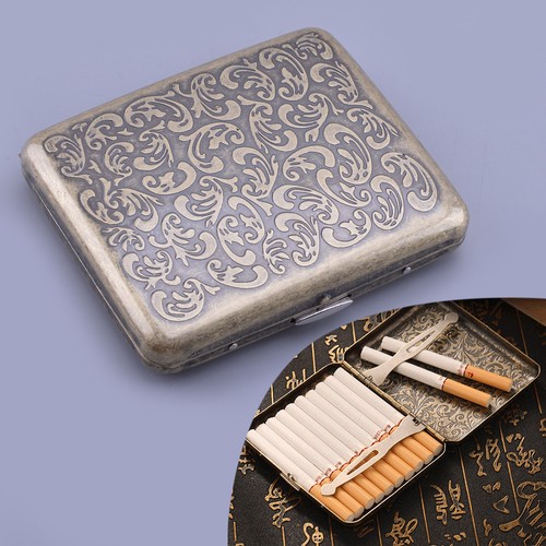 Vintage metal cigarette case - metal,