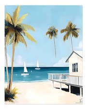 Affiche d'art mural de plage