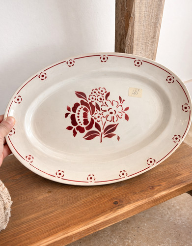Plat ovale ancien - , céranord