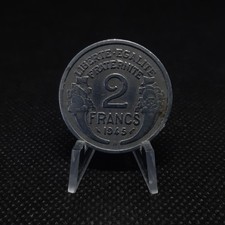 2 francs France 1945 B - Morlon en aluminium, TB,  sous pochette