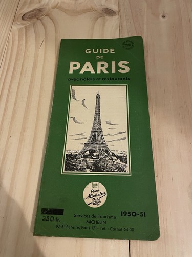Michelin guide paris 1950 - paris,