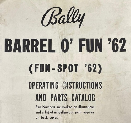 Bally barrel fun 62 bingo - barrel,