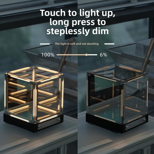 Cube lumineux miroir - lumineux, infini
