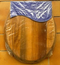 Abattant pour WC en chêne massif, charnières en laiton (Sans vis de fixation)